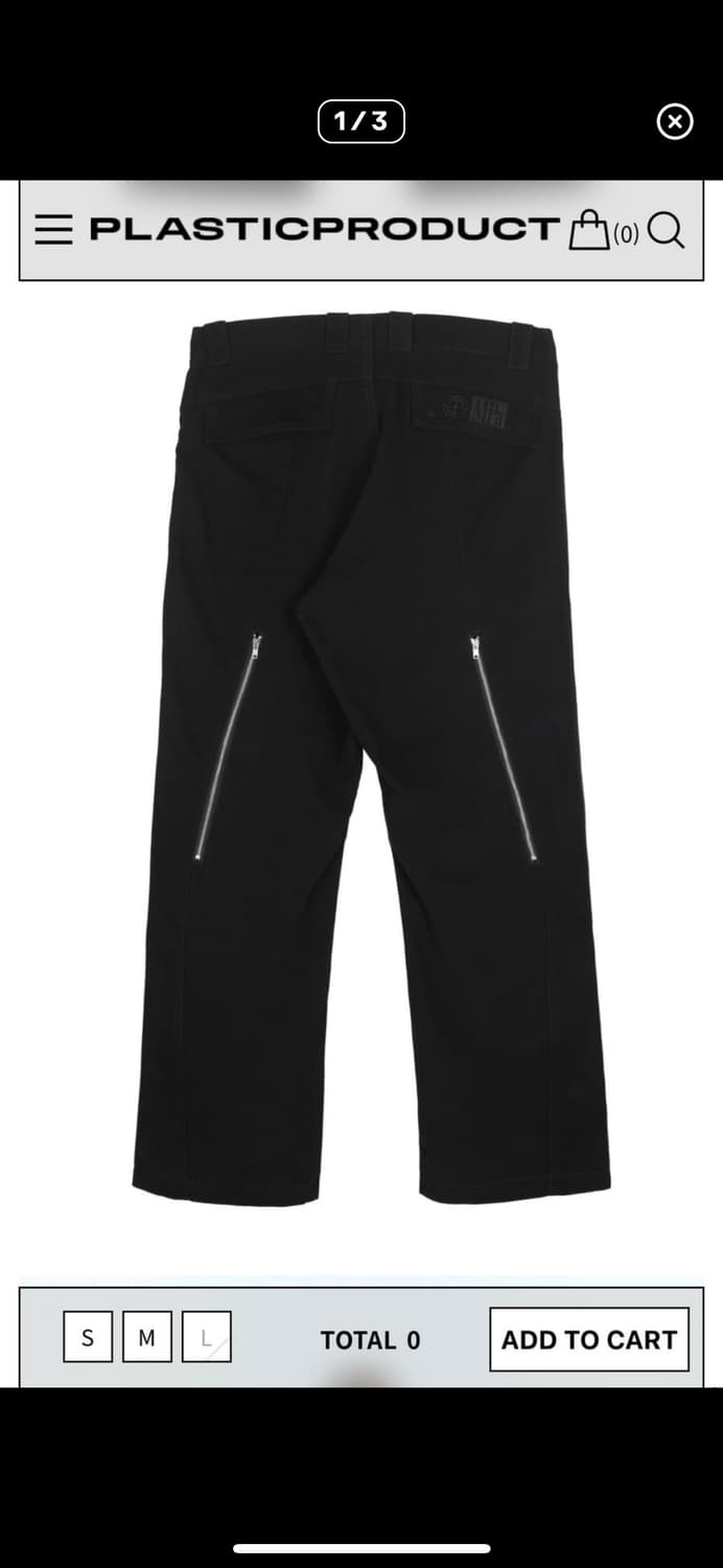 플라스틱 프로덕트 Mpa new zipper pants black L 상품이미지1