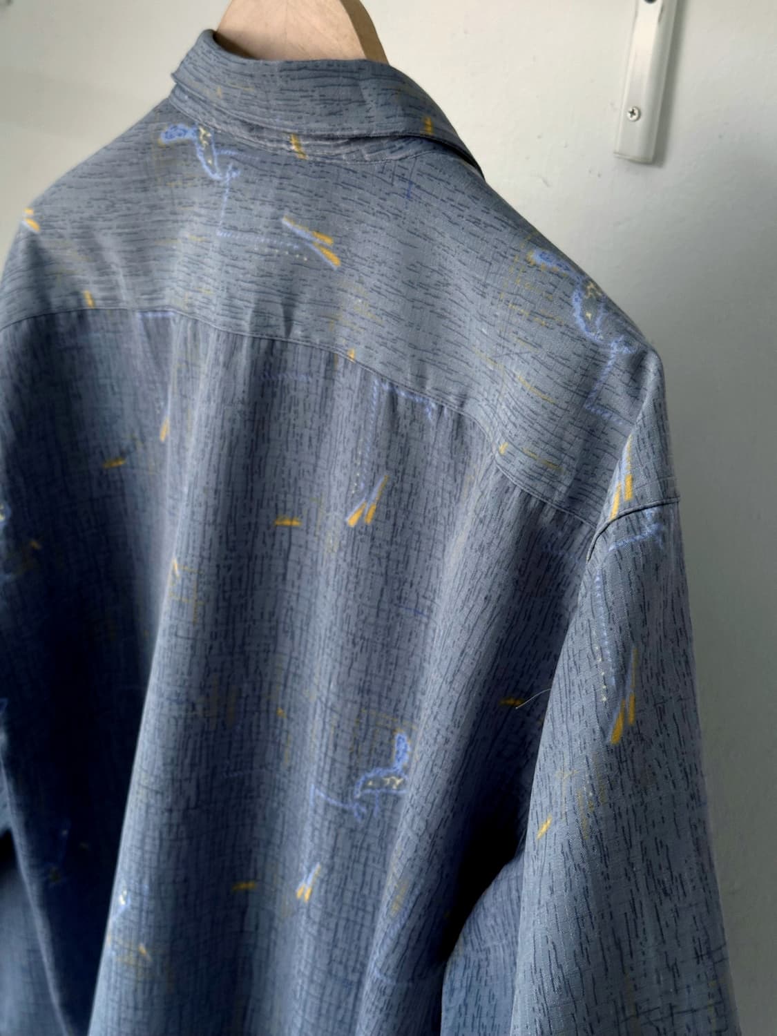 Design pattern fabric L/S shirt 상품이미지3