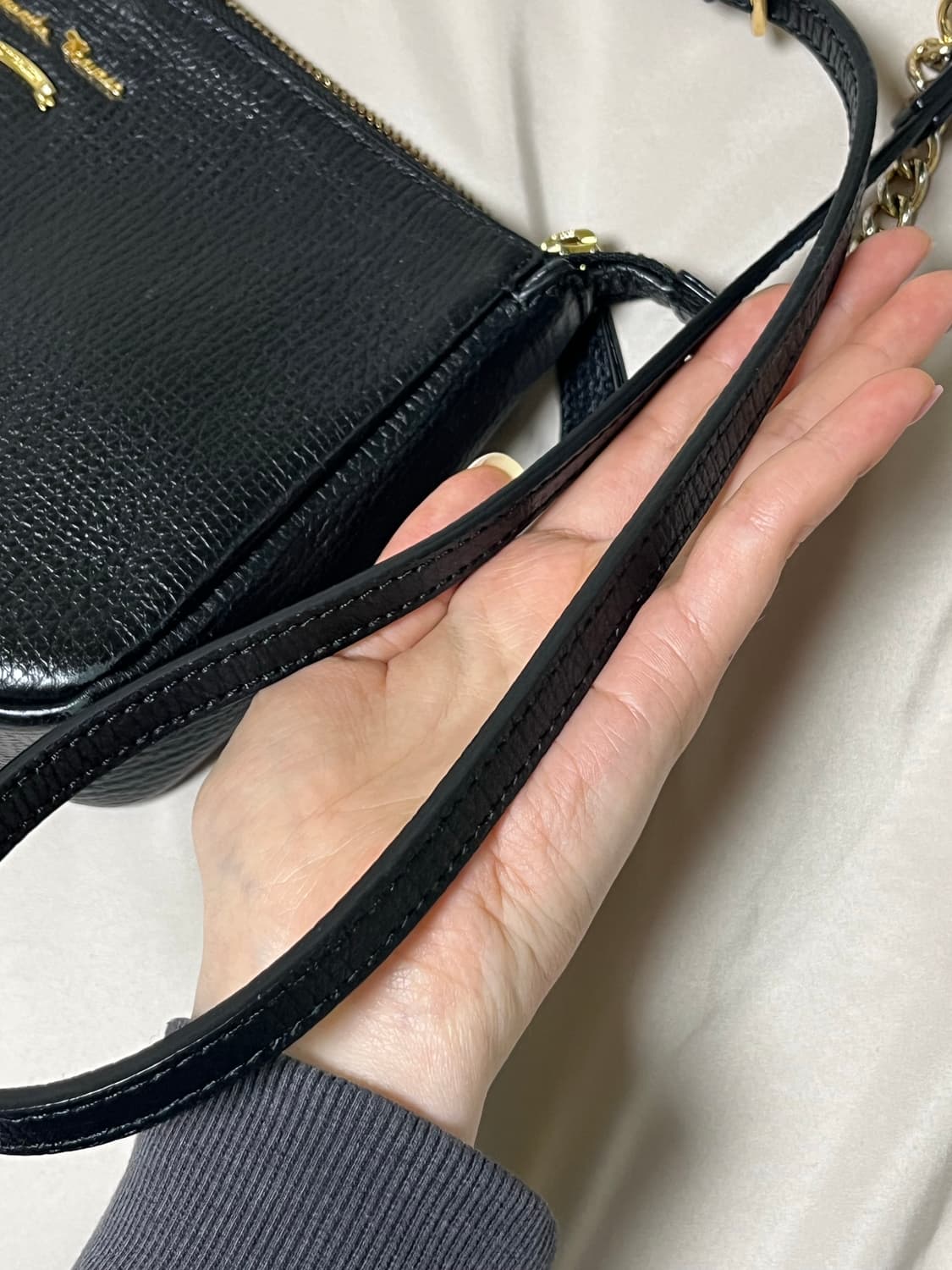 사만다타바사 블랙레더 크로스백 상품이미지2