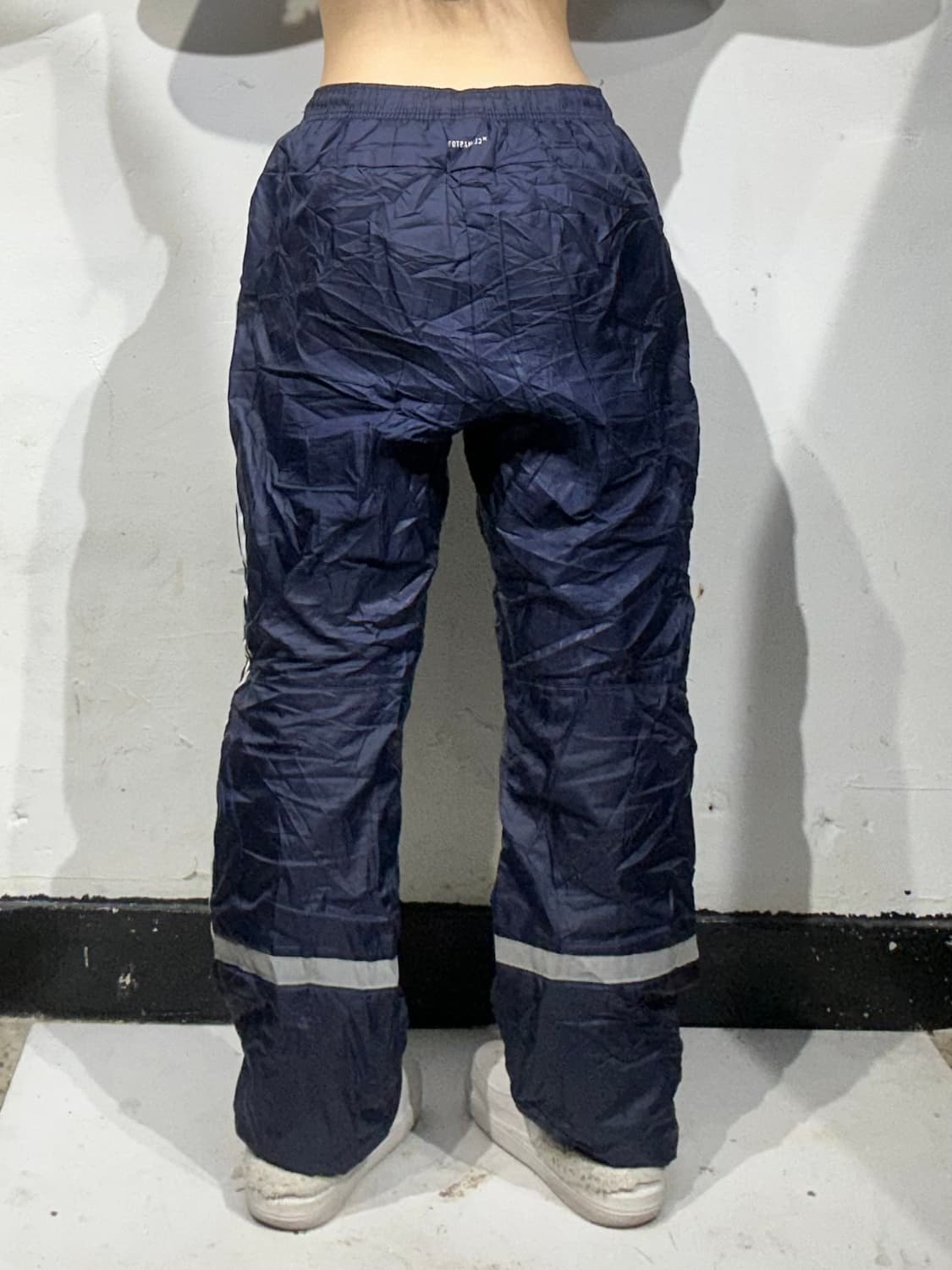 아디다스 asa 네이비 화이트 삼선 와이드 트랙 팬츠 L 상품이미지3