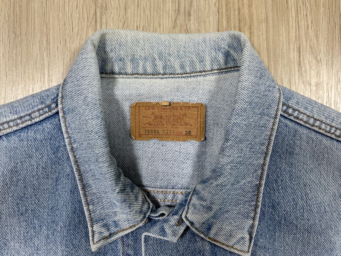 100~105) 80's 리바이스 타입3 연청 4포켓 데님자켓(미국제) 상품이미지3