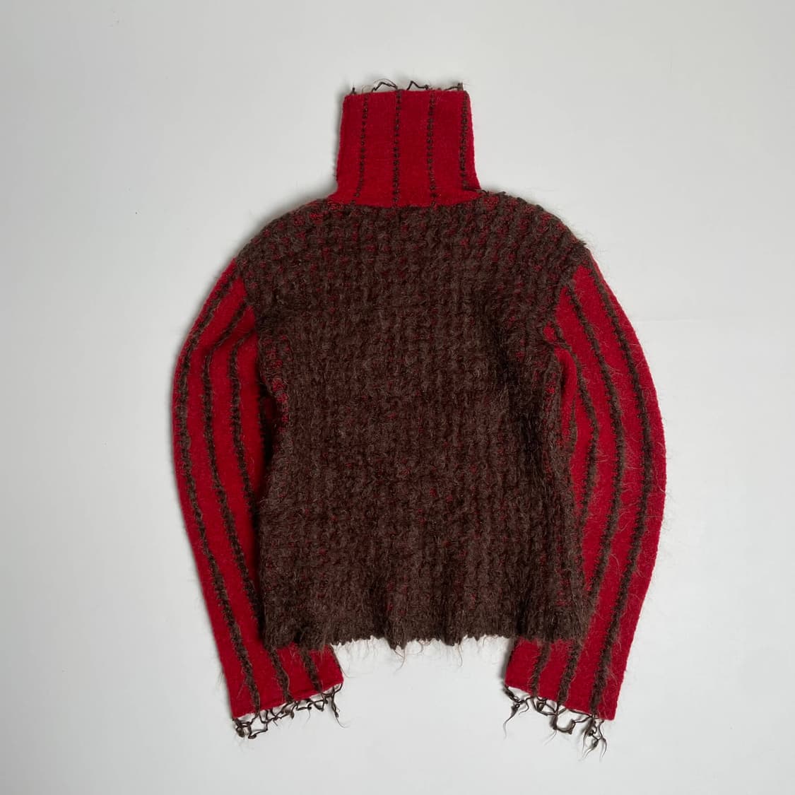 Antoine 브라운 스트라이프 모헤어 블렌드 니트 (france)    상품이미지7