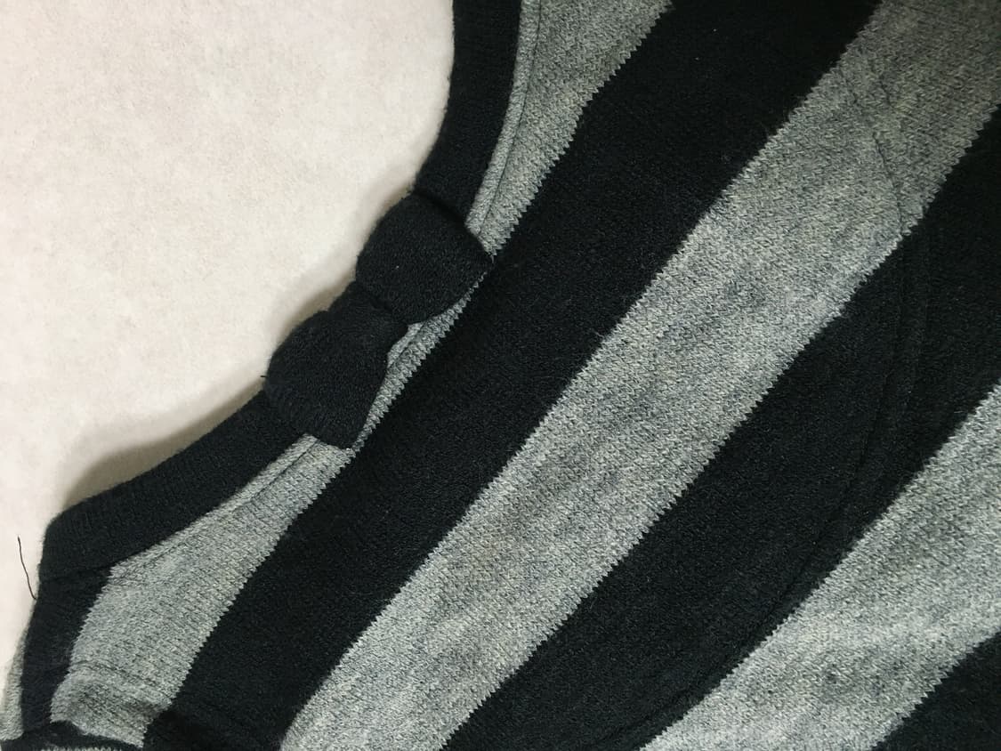 스트라이프 리본 니트 라떼 히메 갸루 러블리 로걀 모리 빈티지 코이세이오 상품이미지2