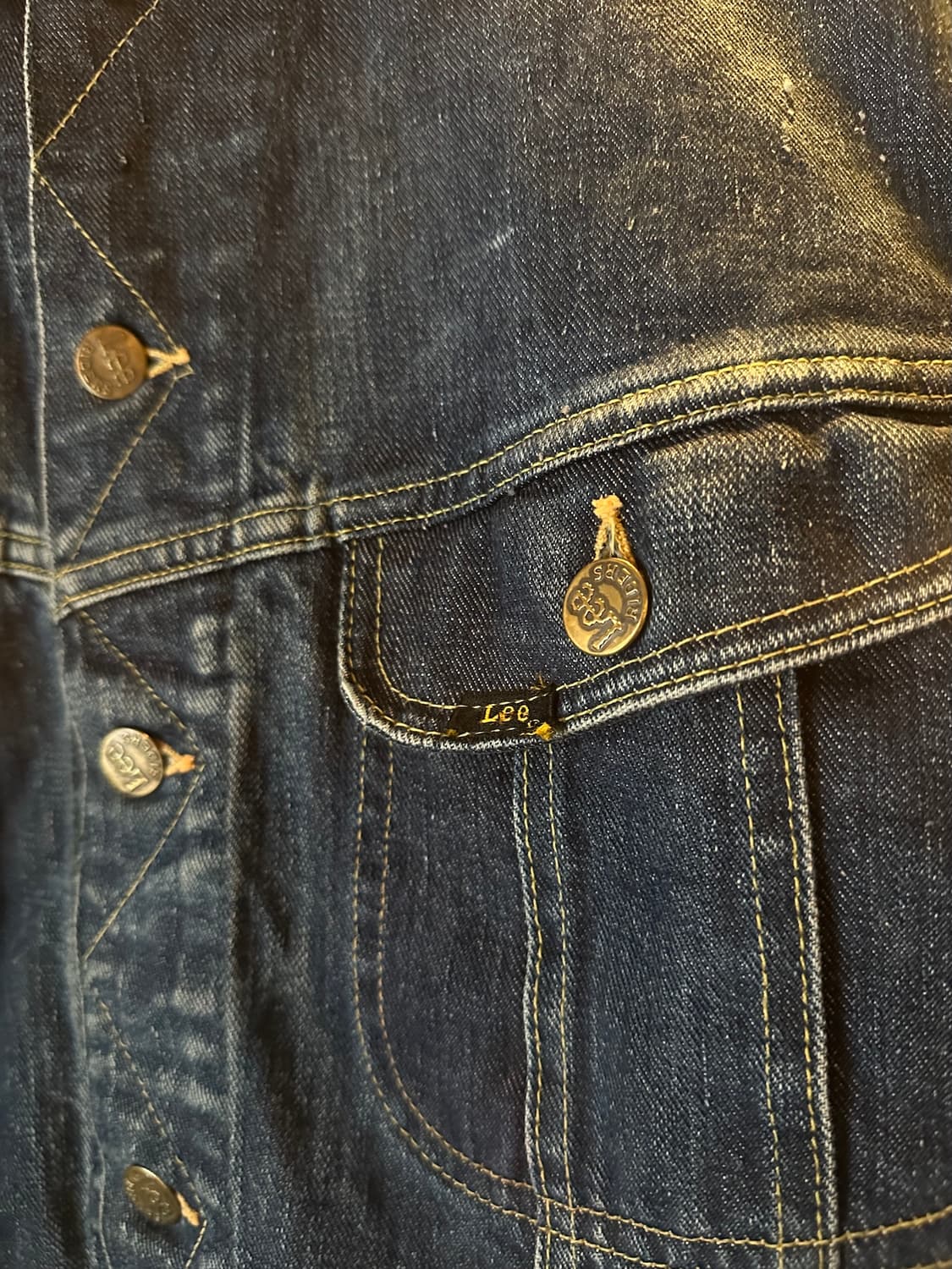 60s USA LEE 101-J 빈티지 리 데님 트러커 자켓 상품이미지3