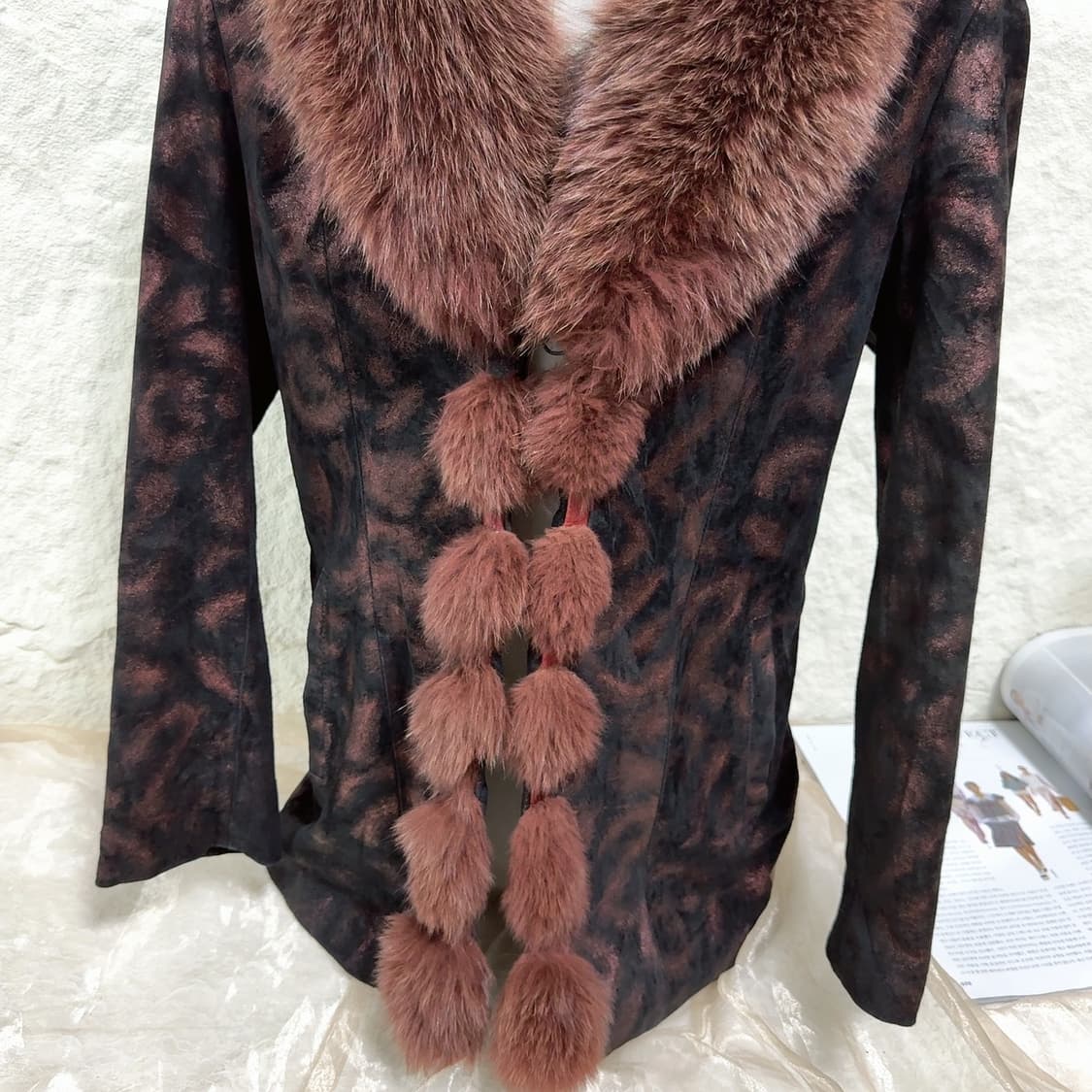 빈티지 폭스퍼 칼라 되지가죽자켓 상품이미지2