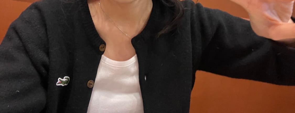라코스테 블랙 가디건m 상품이미지3