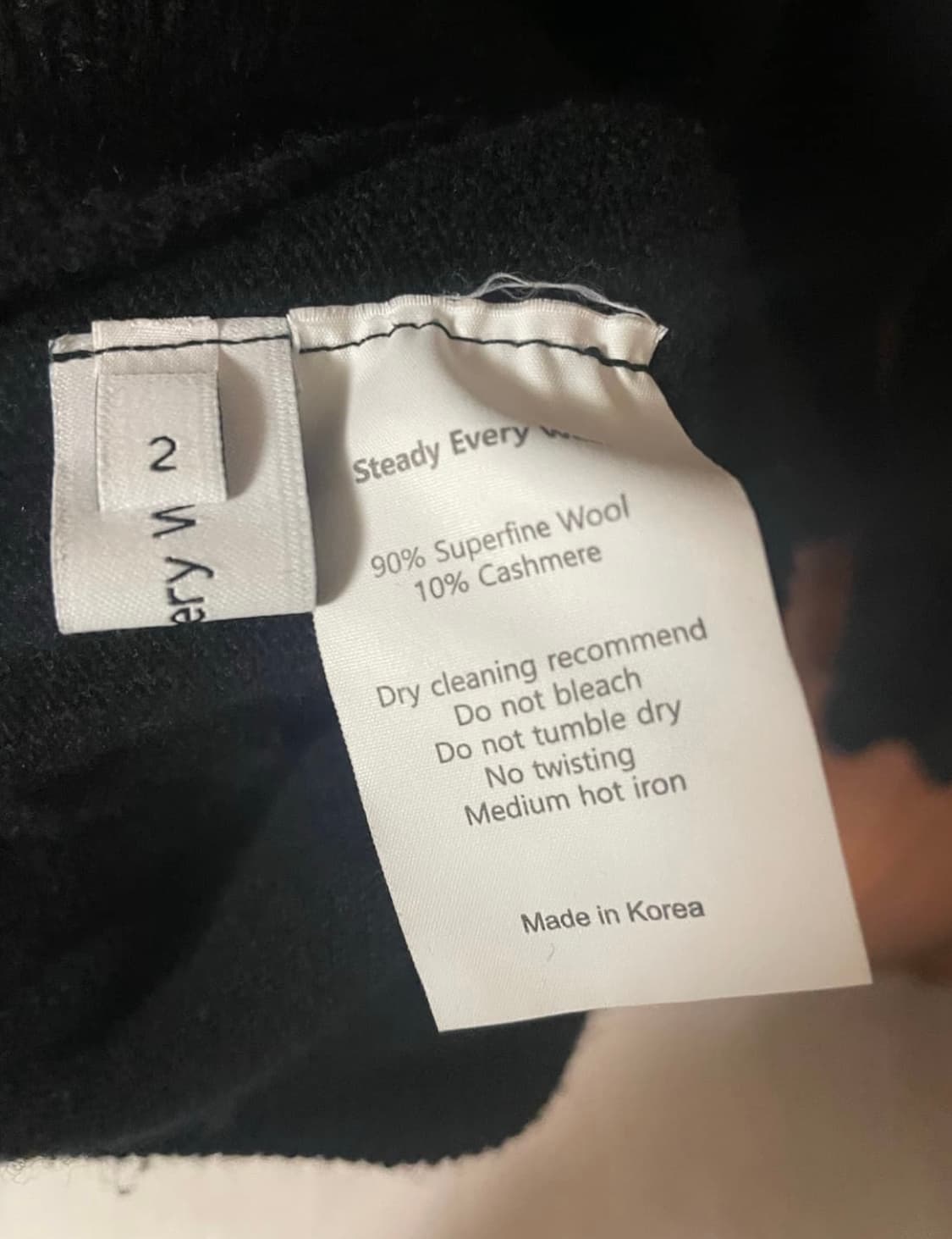 스테디에브리웨어 릴렉스드 울 캐시미어 터틀넥 니트 (블랙) 2사이즈 상품이미지2