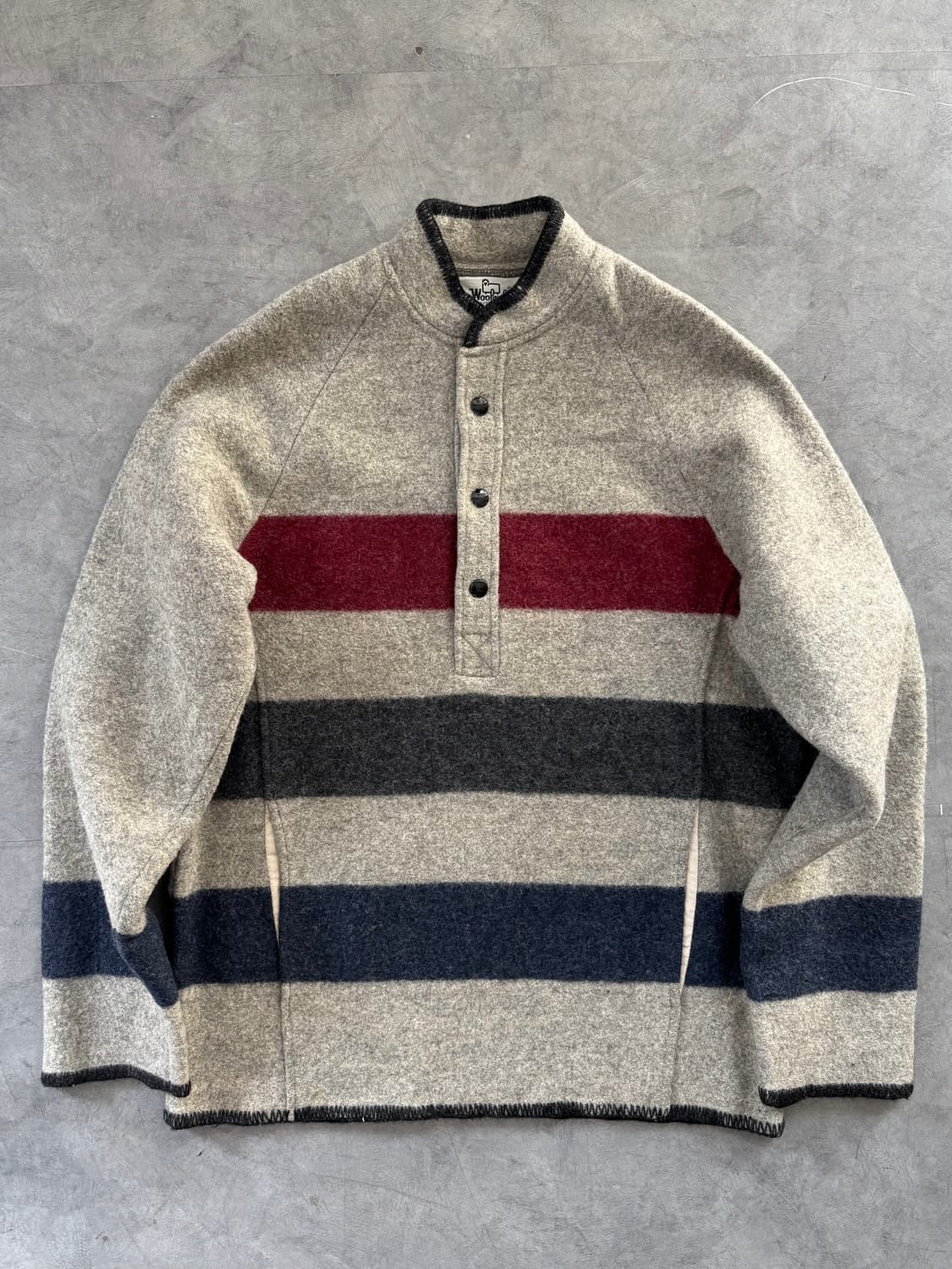 Woolrich 울리치 단가라 쓰리버튼 울 혼방 하프니트 상품이미지4