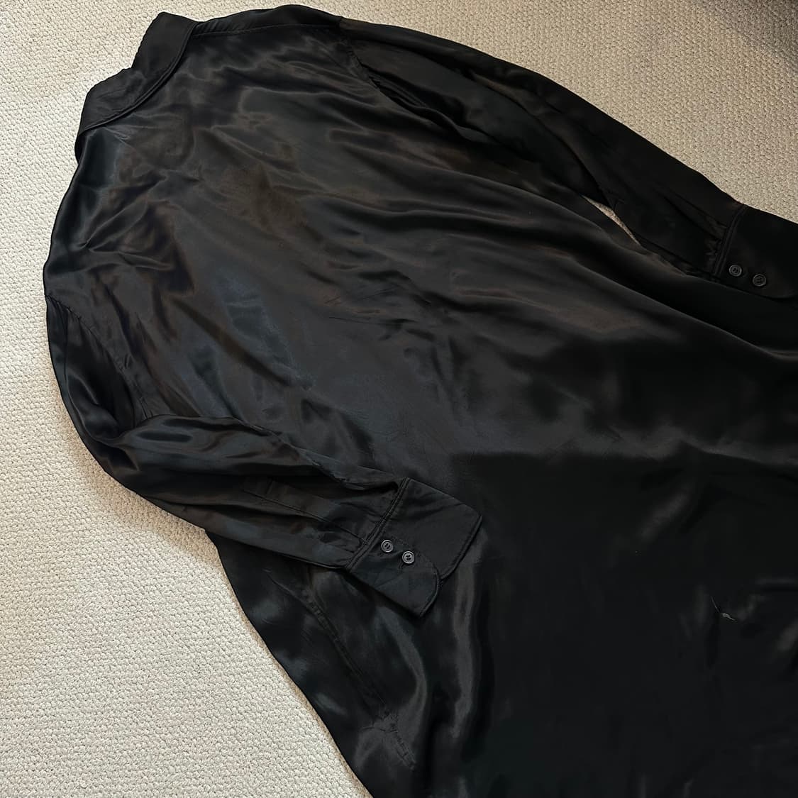 요지야마모토 Yohji Yamamoto 레이온 아시메트리 롱 셔츠 상품이미지10