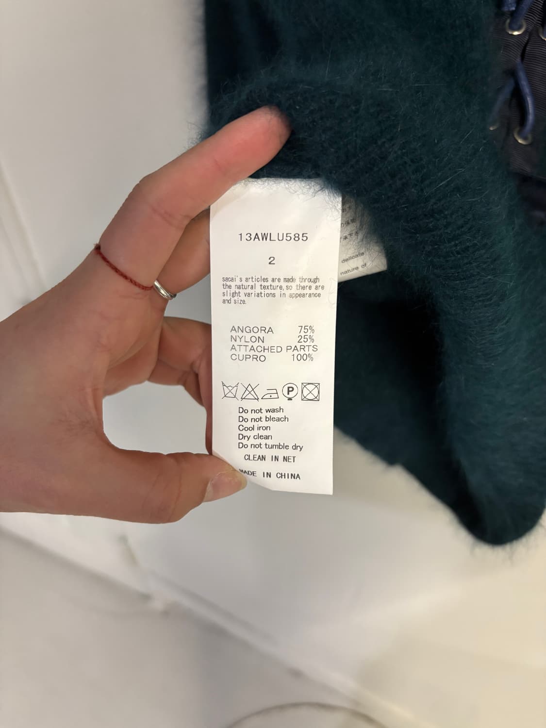 SACAI LUCK lace up angora knit 상품이미지8