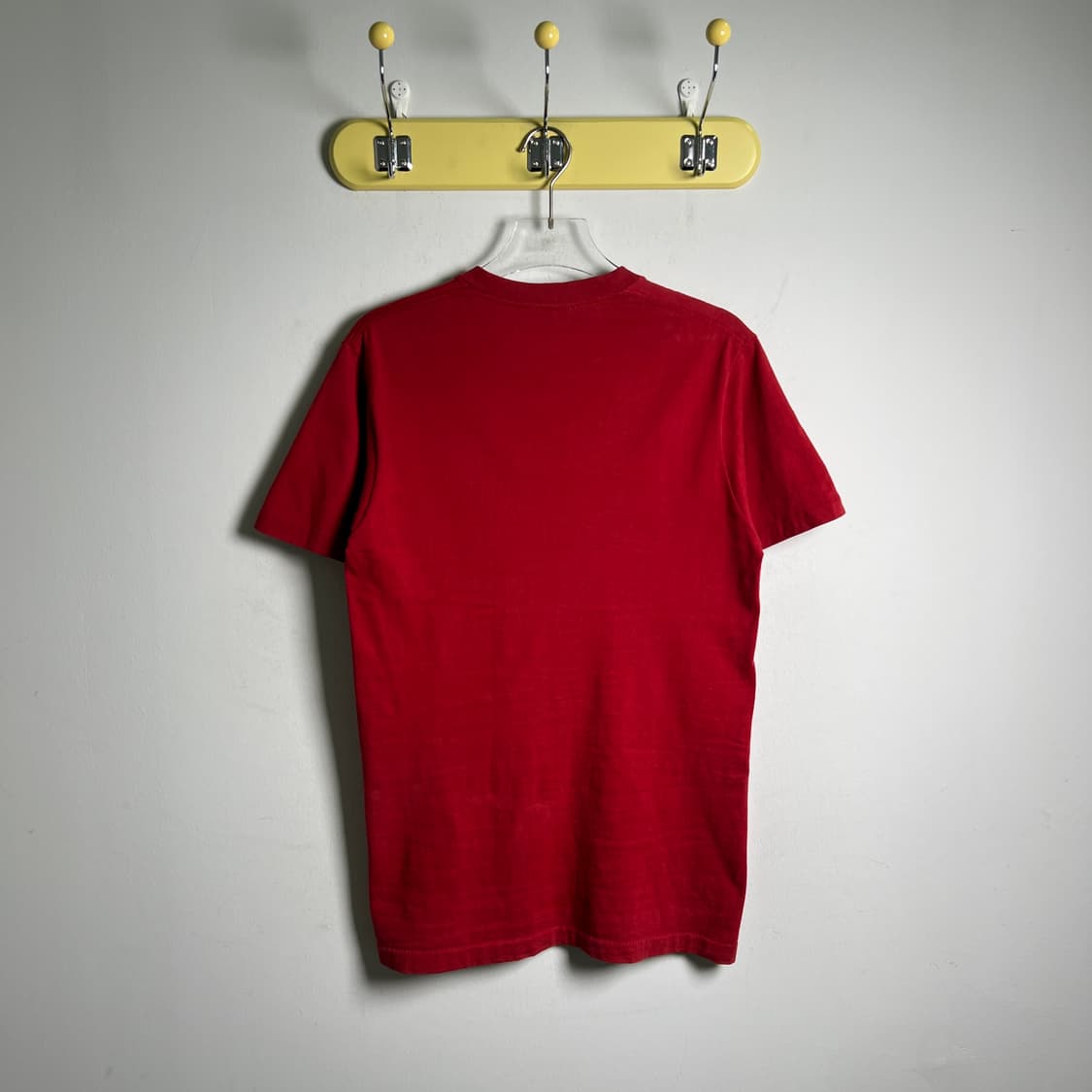 90's old stussy 올드 스투시 레드 반팔 티셔츠 S 상품이미지2