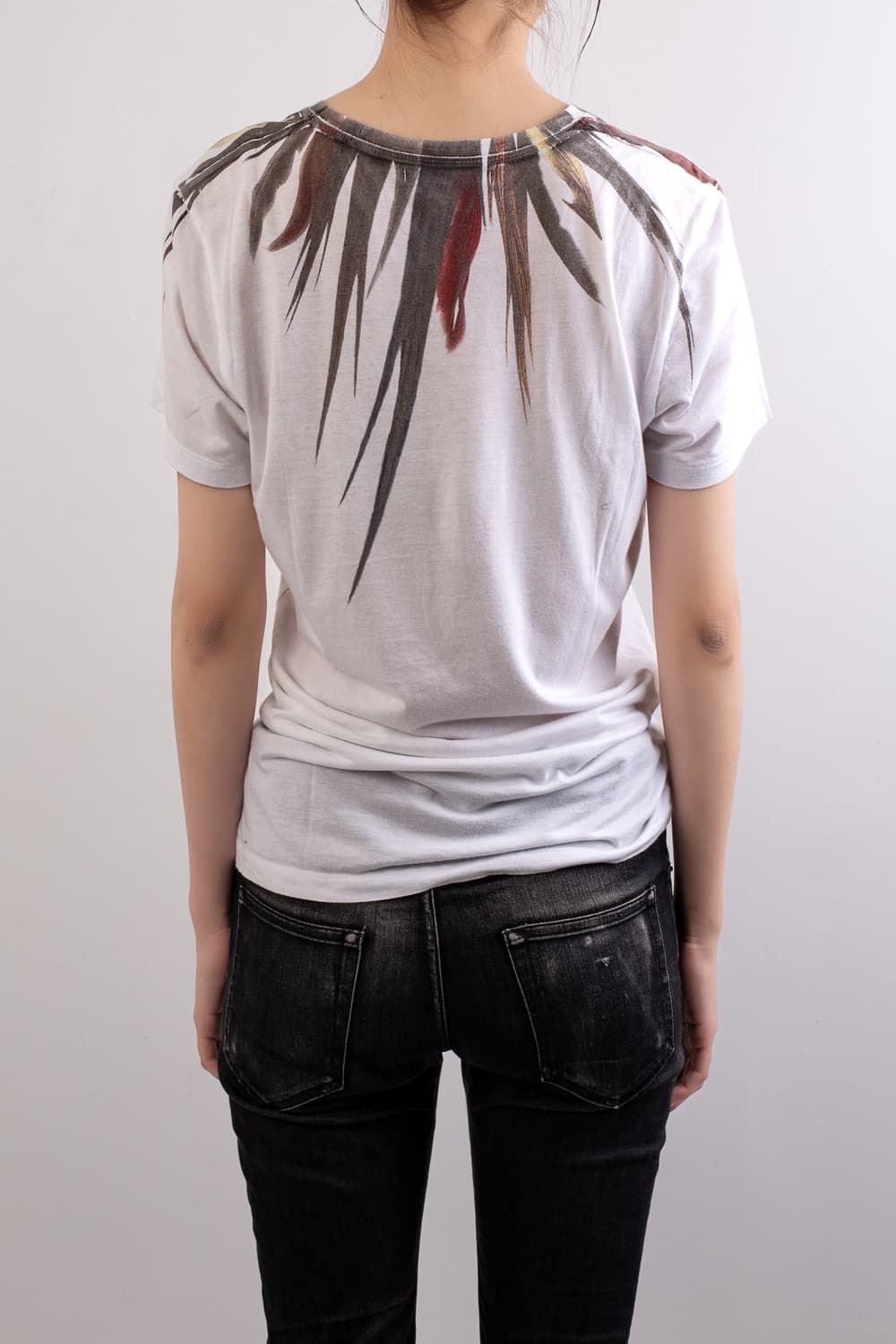 14TH ADDICITION FEATHER PRINT T-SHIRT 상품이미지7
