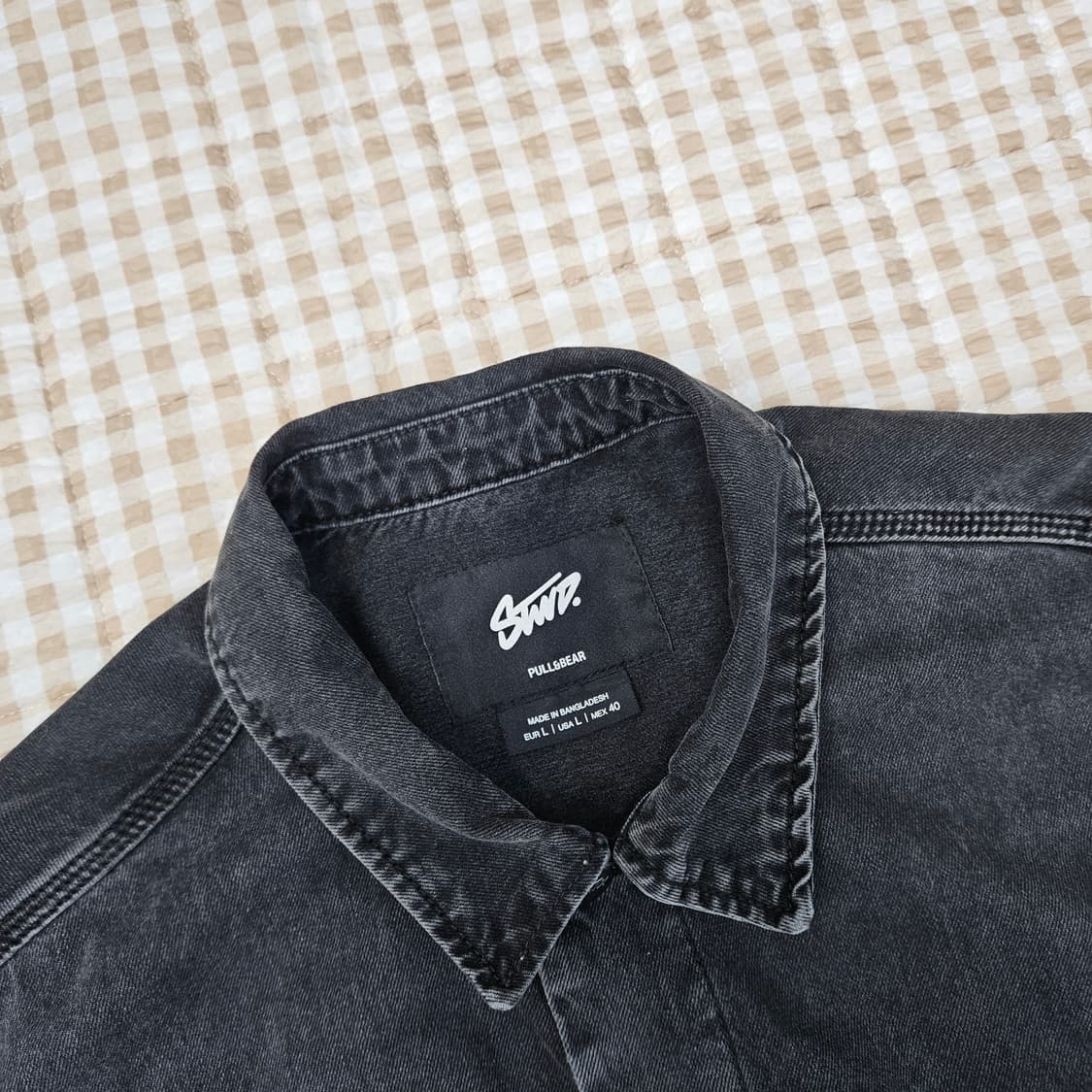 풀앤베어 오버핏 데님 청자켓 남자100~105 상품이미지2