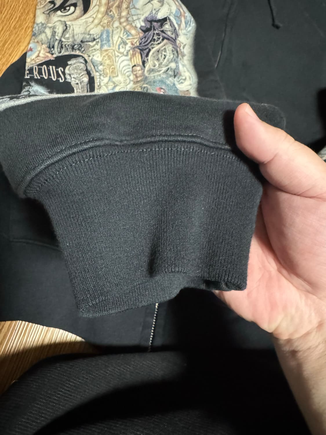 슈프림 마이클잭슨 후드집업 블랙 XL 상품이미지4