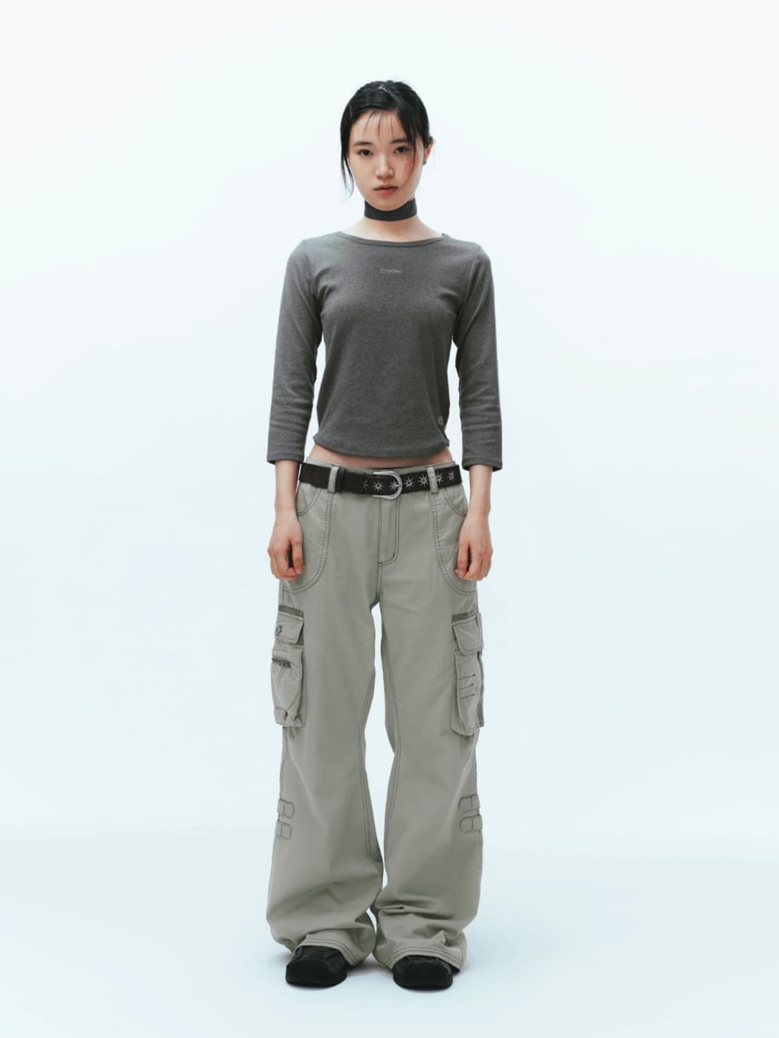 코이세이오 빅포켓 카고 팬츠 라이트 그레이 상품이미지2