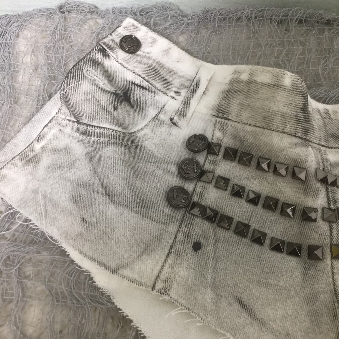 Grunge y2k stud detail shot pants 상품이미지2