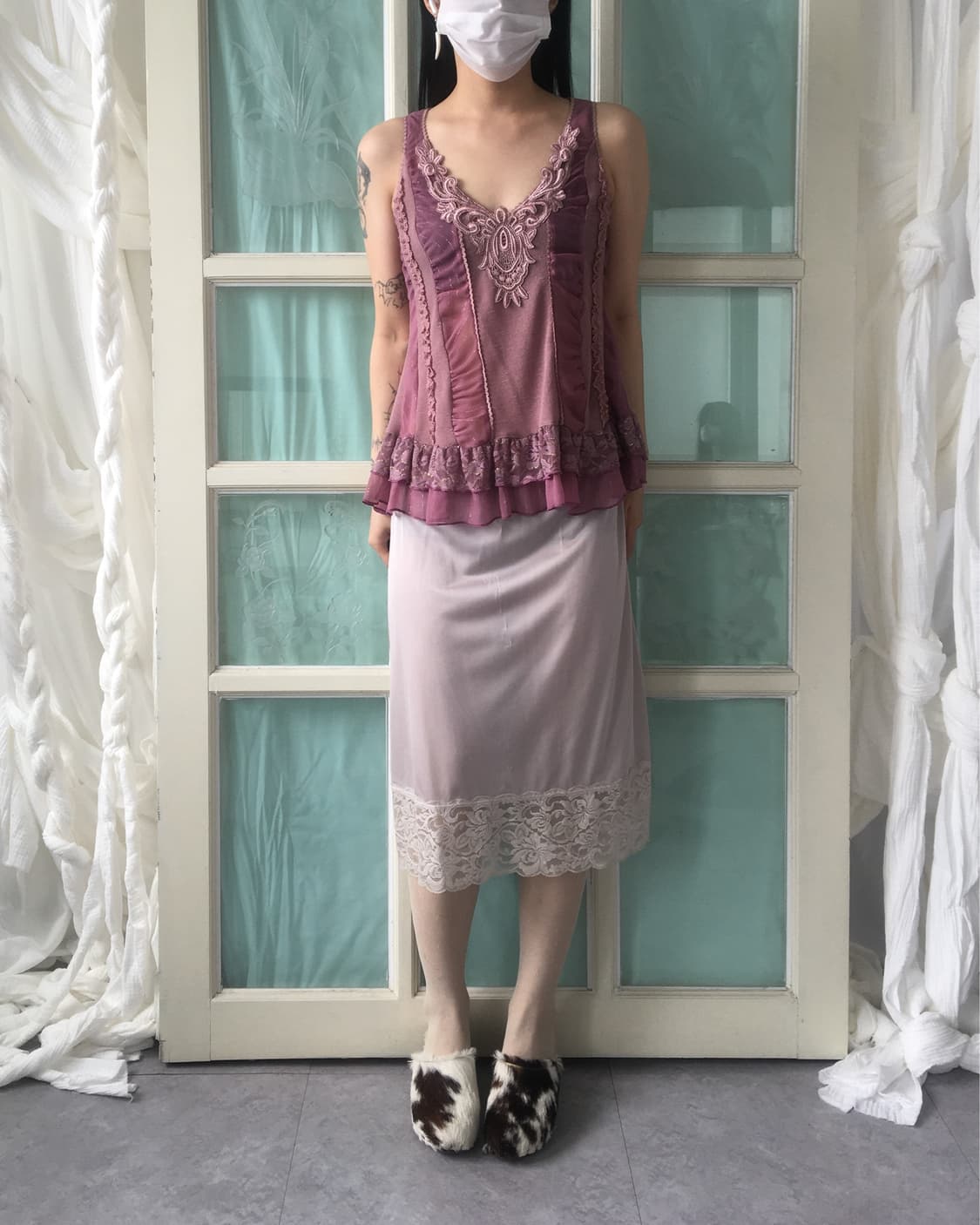 Ornament point layering point sleevelss 상품이미지1