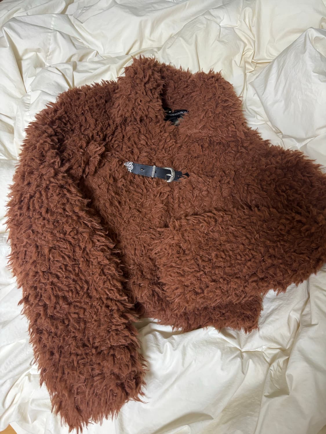 앤더슨벨 우먼 골디 포 레더 퍼 가디건 M 상품이미지7