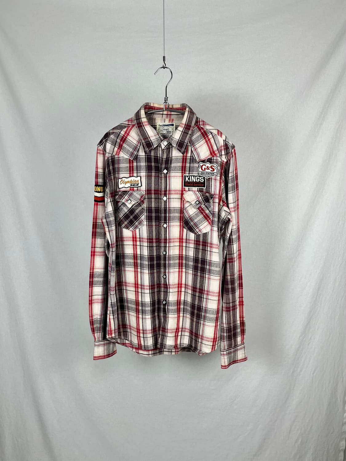 Vintage 웨스턴 체크 셔츠  상품이미지1