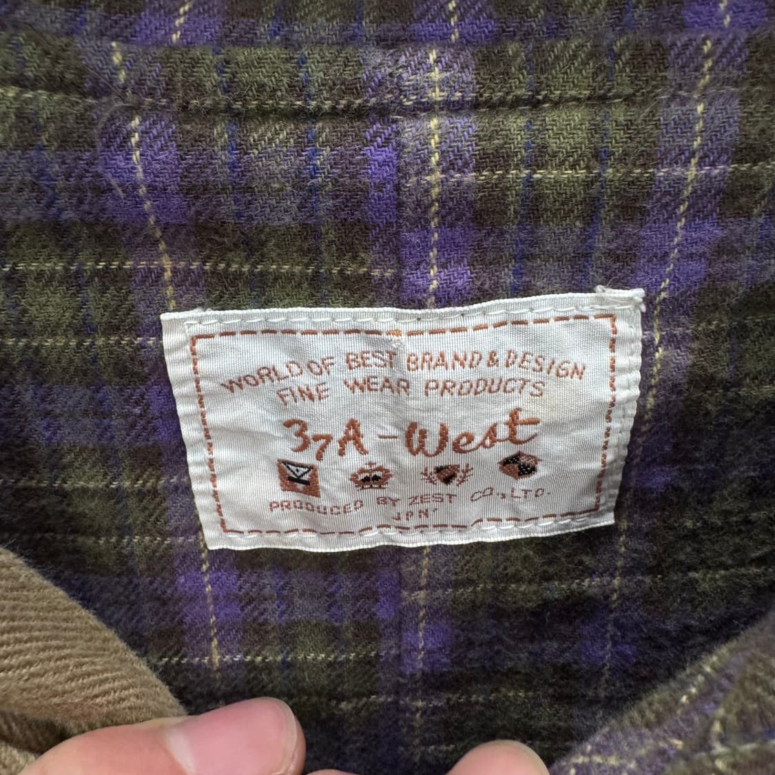00s JPN VINTAGE 후드 워크자켓 전면 레터링 포인트 베이지 상품이미지7