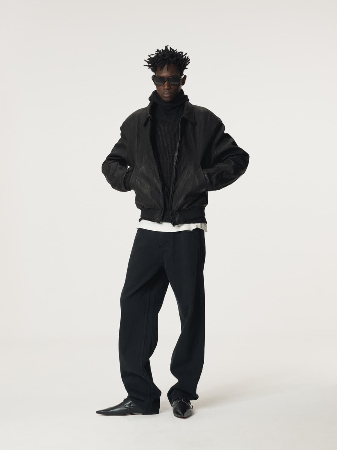 렉토 벤 크링클 레더 점퍼 L사이즈 상품이미지1