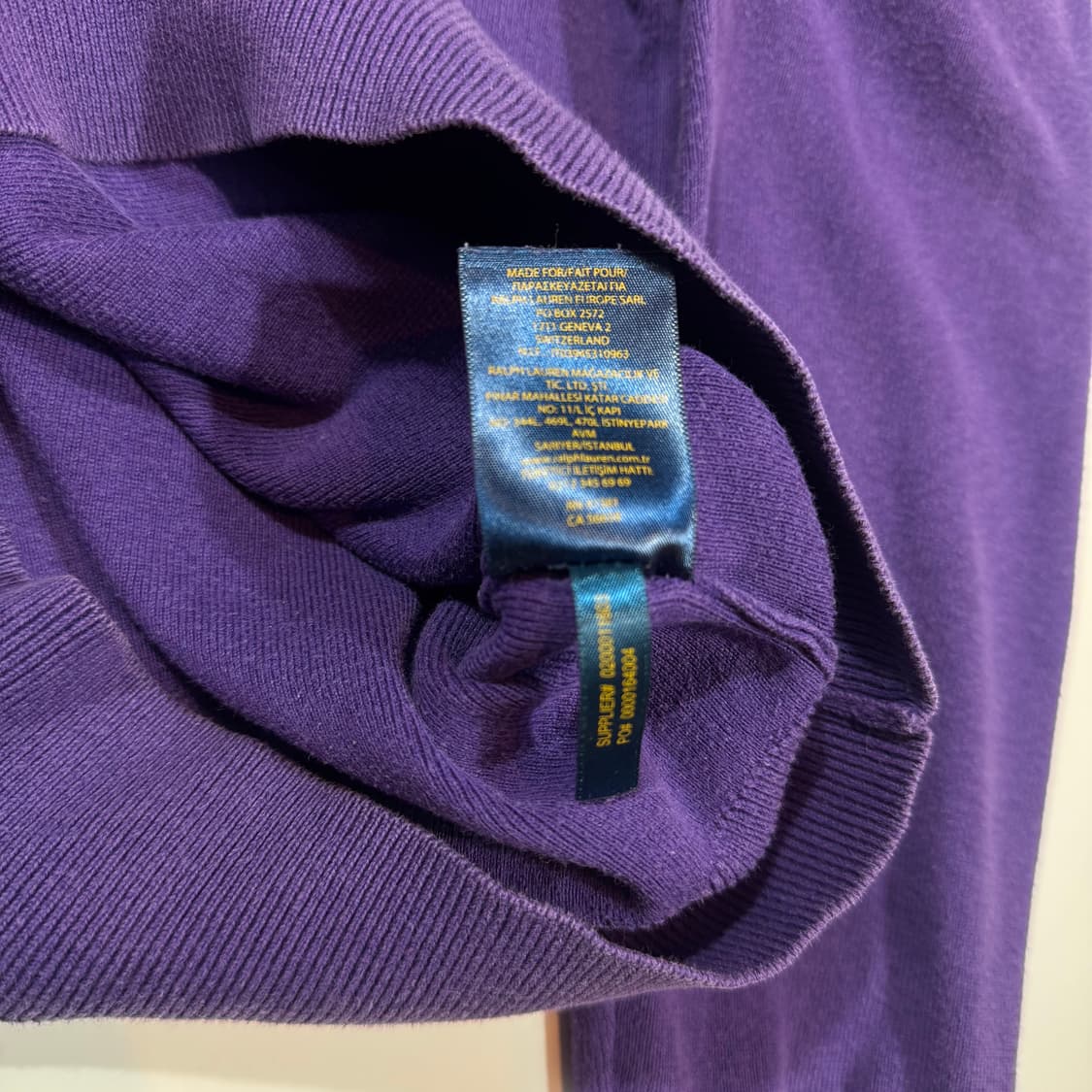폴로 랄프로렌 퍼플 브이넥 니트 상품이미지4