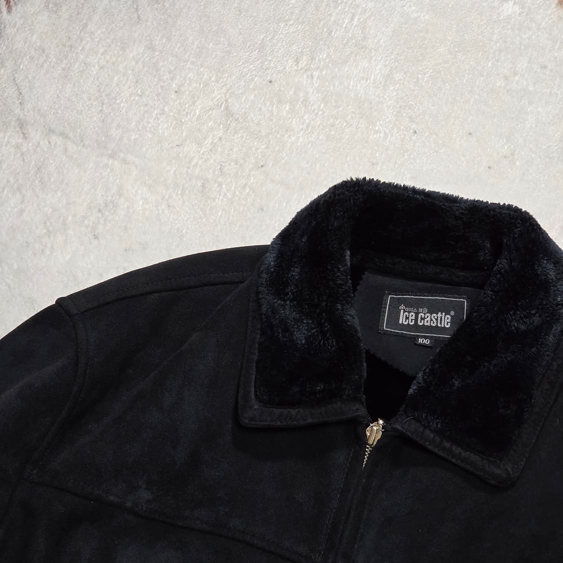 퍼 카라 블랙 무스탕 자켓 상품이미지2