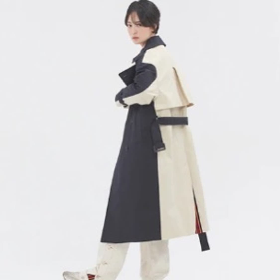 로맨틱크라운 와이드 라펠 트렌치 코트 상품이미지9