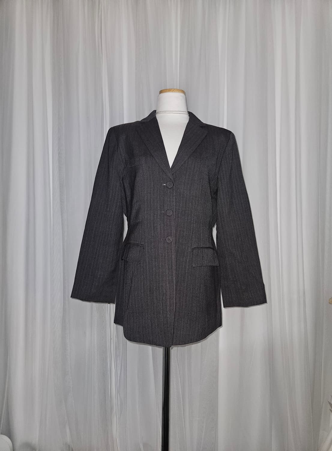 christian aujard 빈티지 스트라이프 패턴 블레이저 상품이미지1