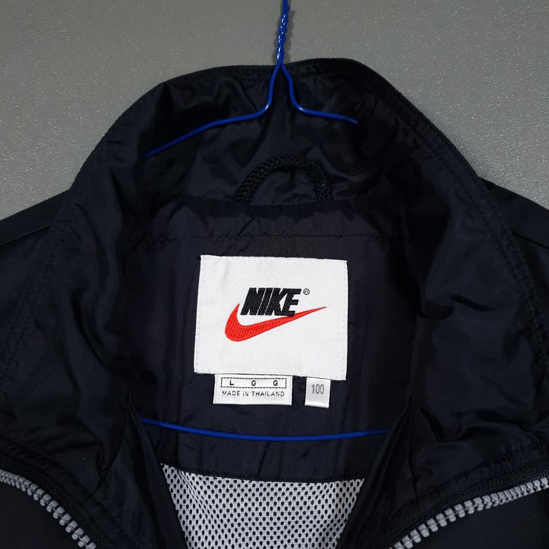 실측 XL) 나이키 90s 올드스쿨 스우시 빅로고 바람막이 집업 자켓 상품이미지7