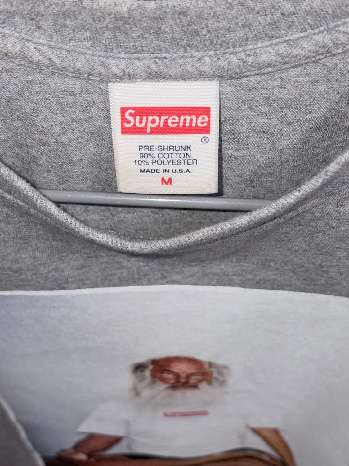 [S급] 슈프림 릭 루빈 티셔츠 헤더 그레이 상품이미지3