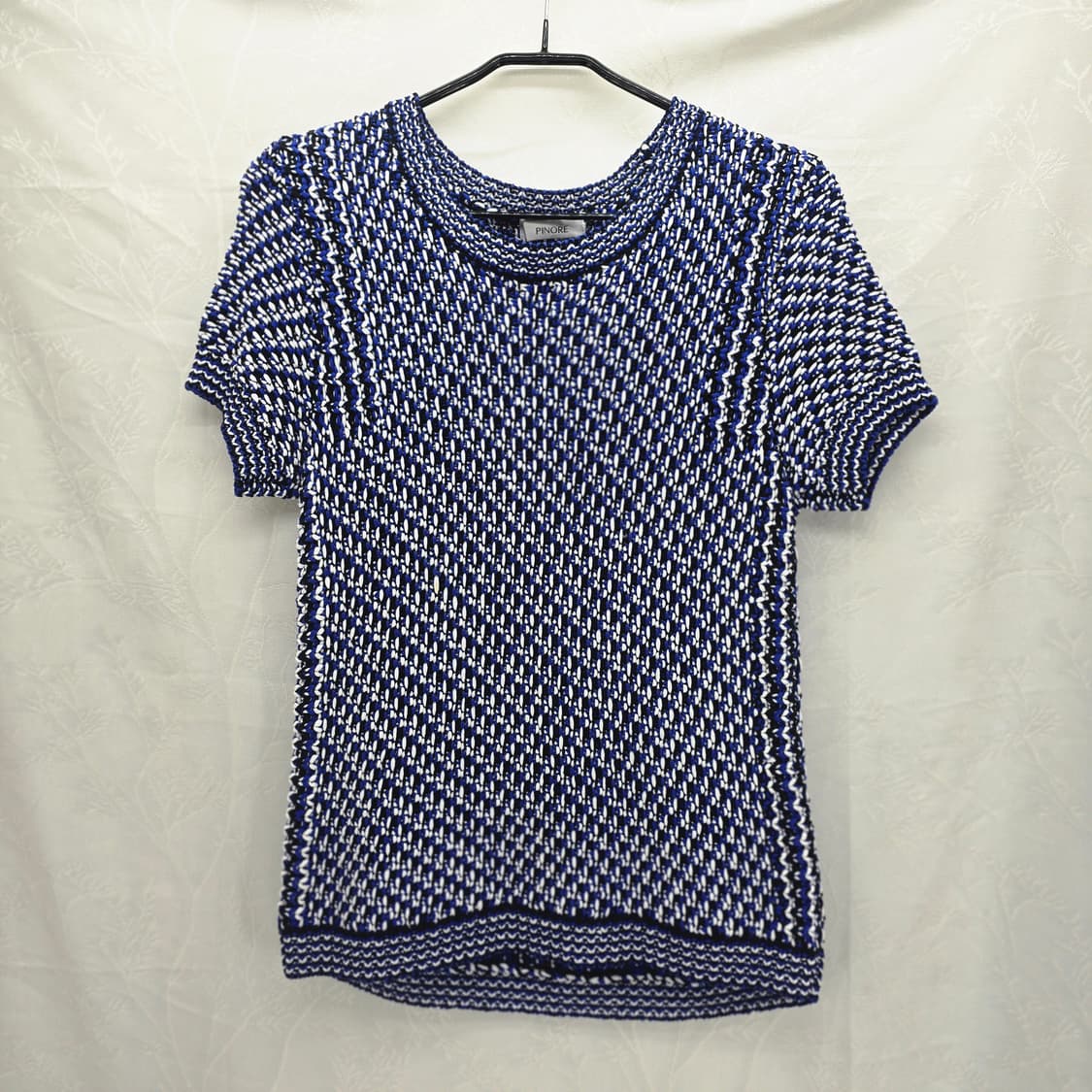 PINORE 반팔 니트 티셔츠 블루/화이트 상품이미지1