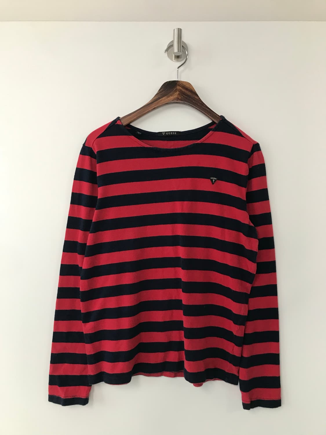 게스 자수로고 단가라 슬리브 니트 상품이미지2