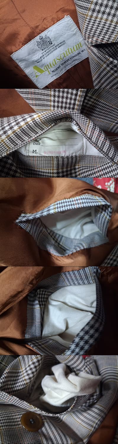 영국산 아쿠아스큐텀 남성 체크더블롱코트 105 상품이미지10