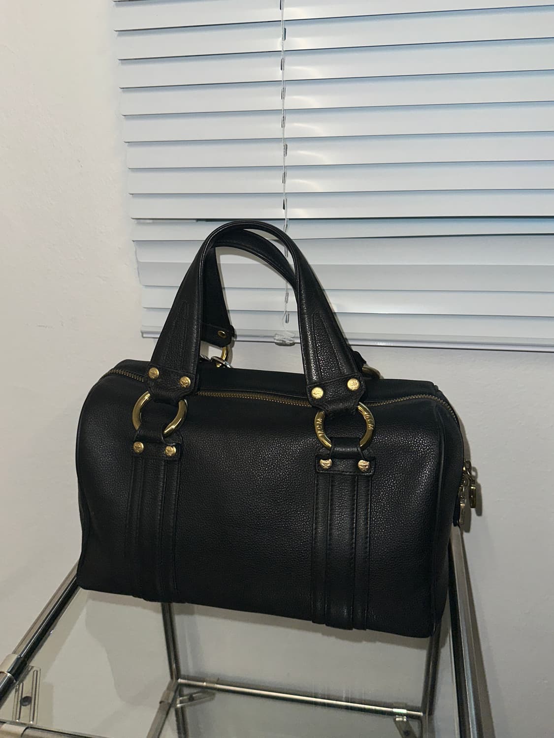 성주택)MCM 토트백 블랙 금장 인보이스(매장탭) 상품이미지2