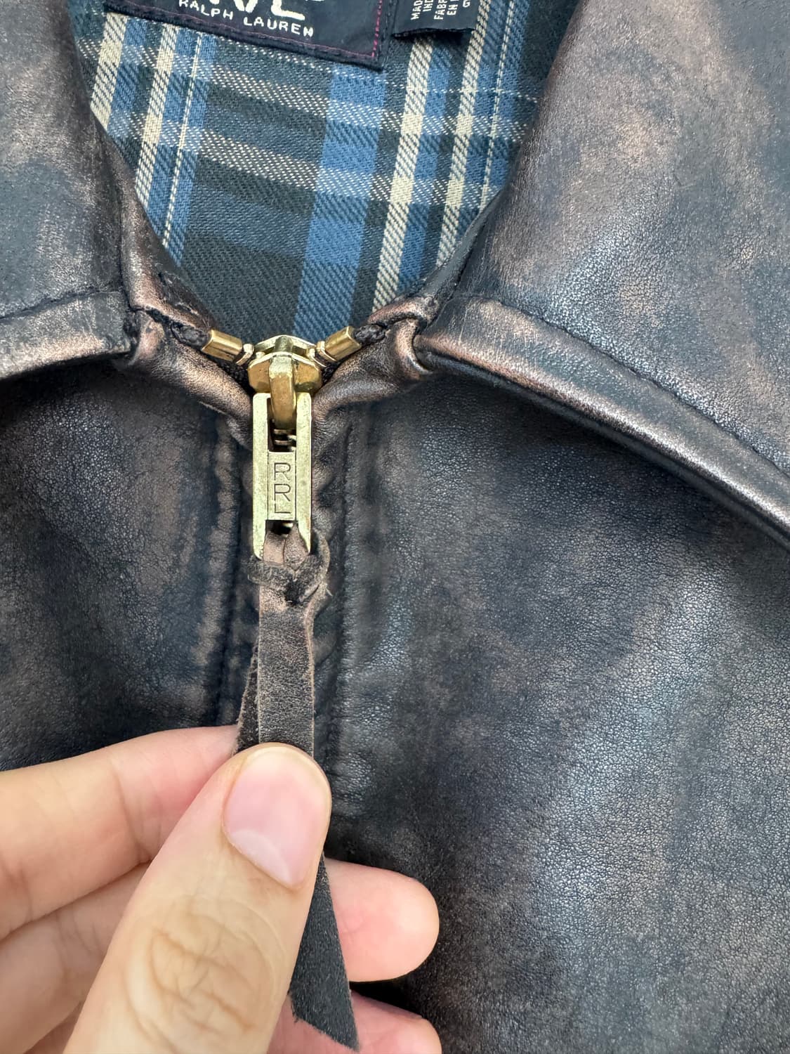 L RRL 더블알엘 뉴스보이 레더 자켓 상품이미지4