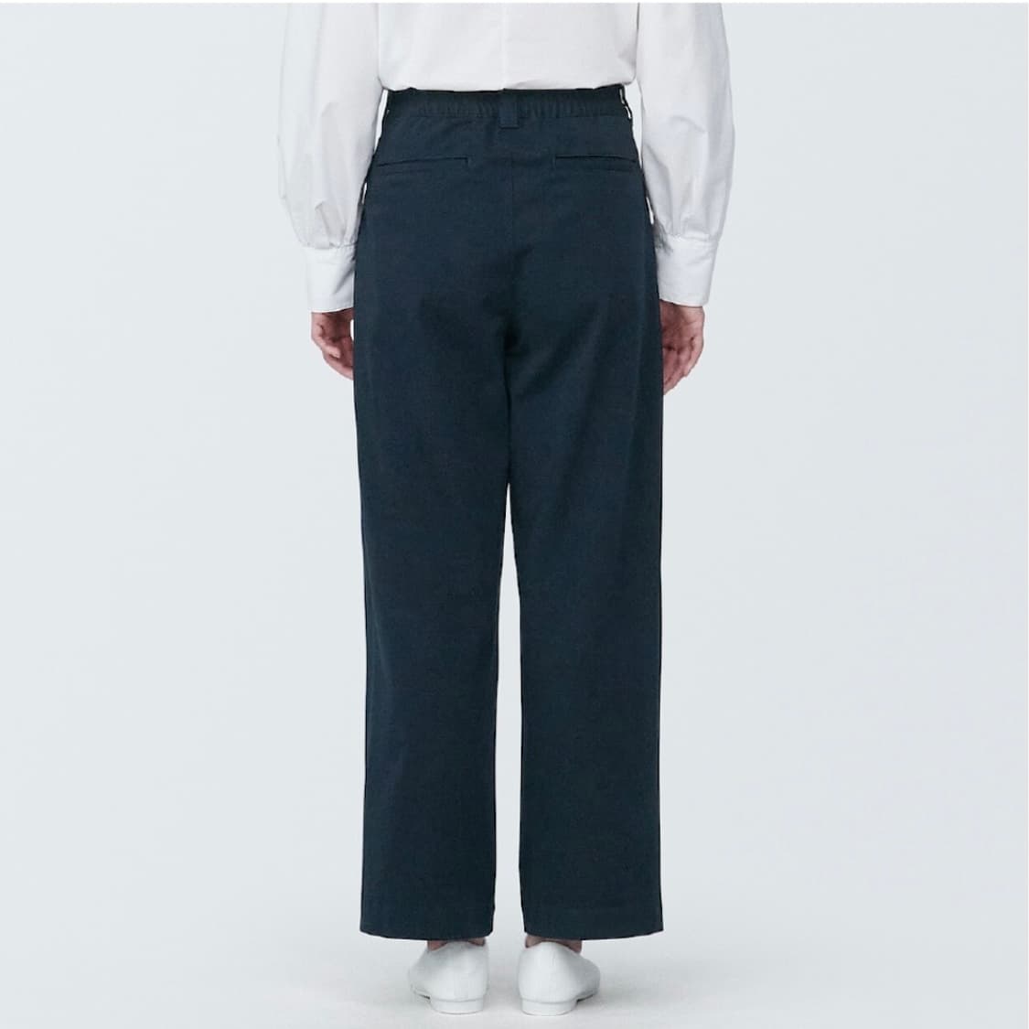 무인양품 가로세로 스트레치 치노 턱 와이드 팬츠 (새상품) 상품이미지9