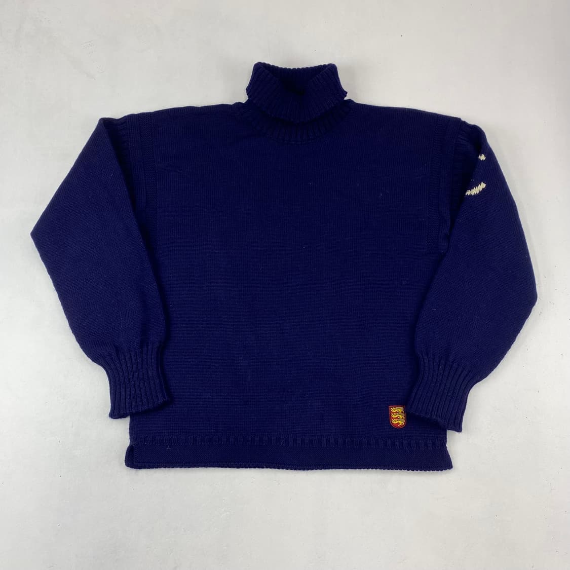 건지 울른스 터틀넥 네이비 피셔맨 스웨터 (100) 상품이미지2