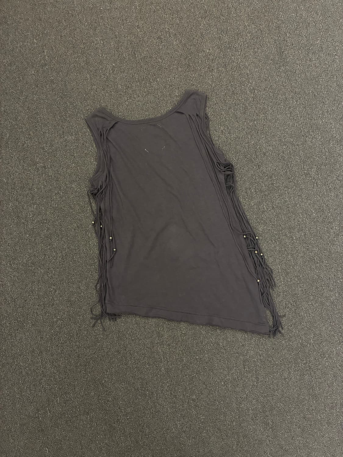 F)Japanese vintage 여성 프린지 디테일 언밸런스 나시 상품이미지6