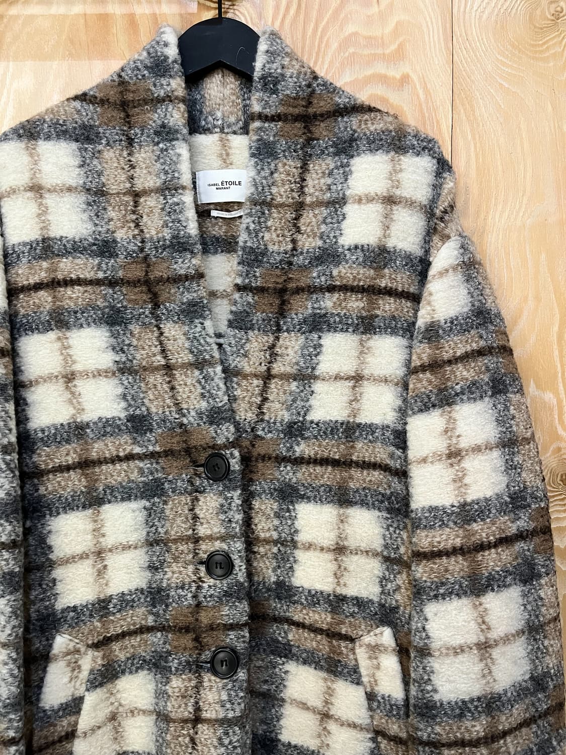 이자벨마랑 가브리엘 체크 울 코트 상품이미지3