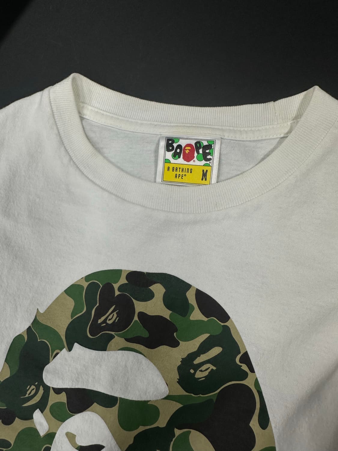 베이프 ABC 카모 빅사루 헤드 반팔 티셔츠 상품이미지5