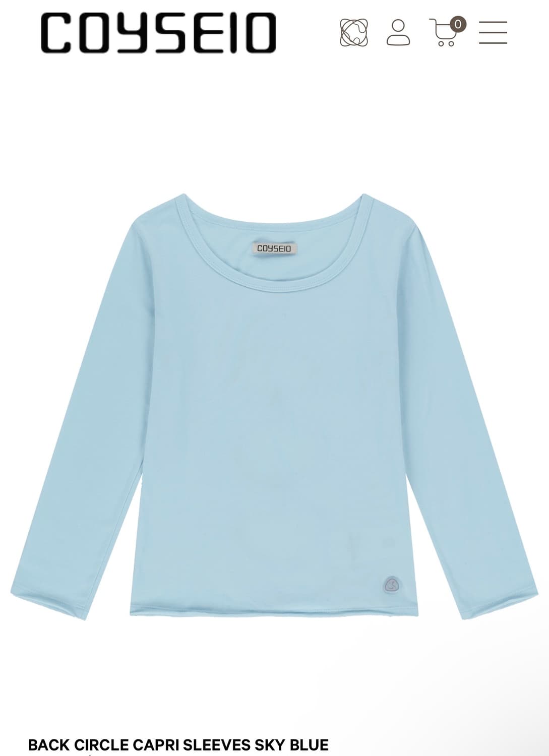 코이세이오) Back Circle Capri  Sleeves SB F 상품이미지1