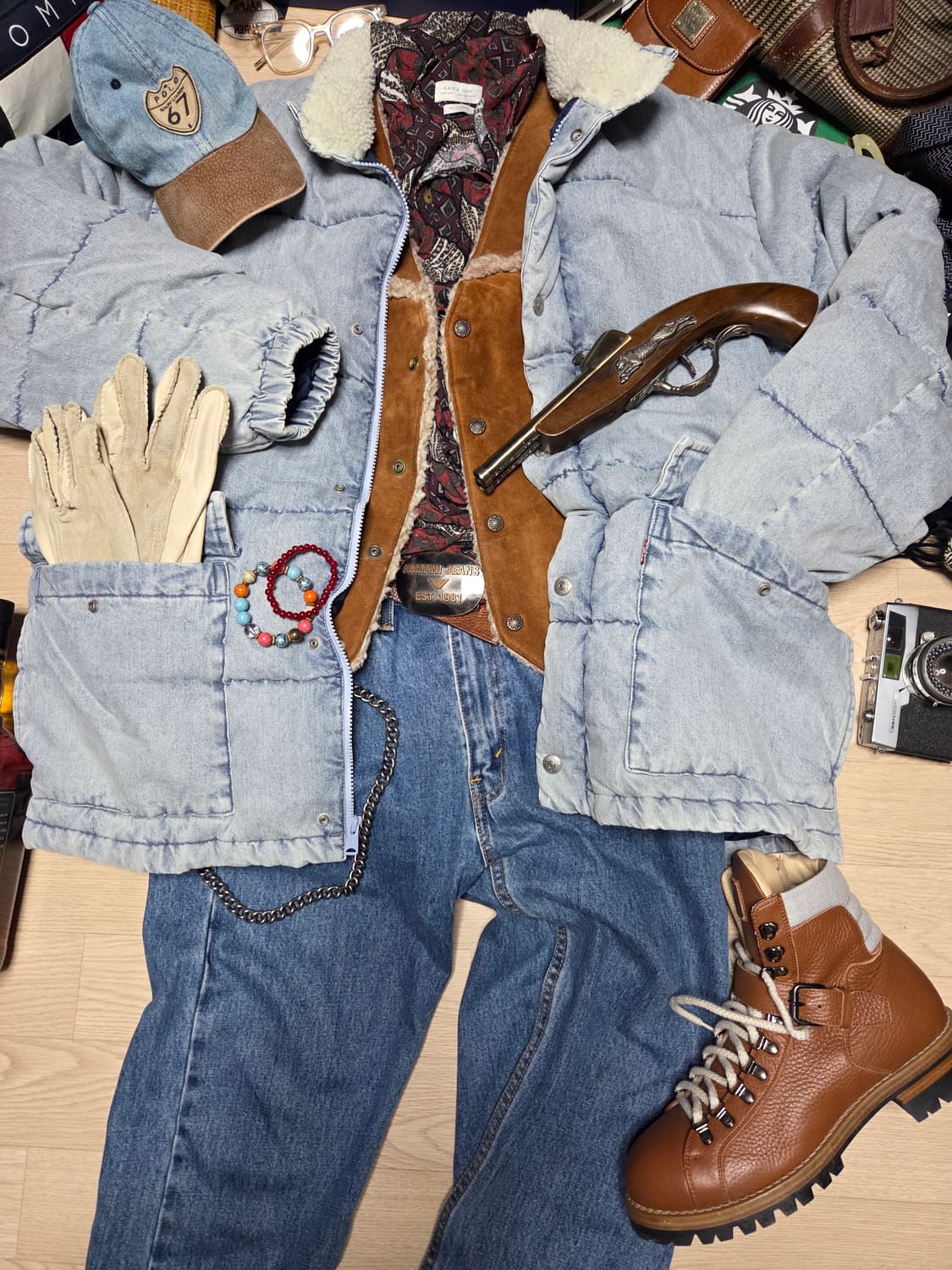 LEVIS 데님 연청 패딩 자켓 오리털  상품이미지2