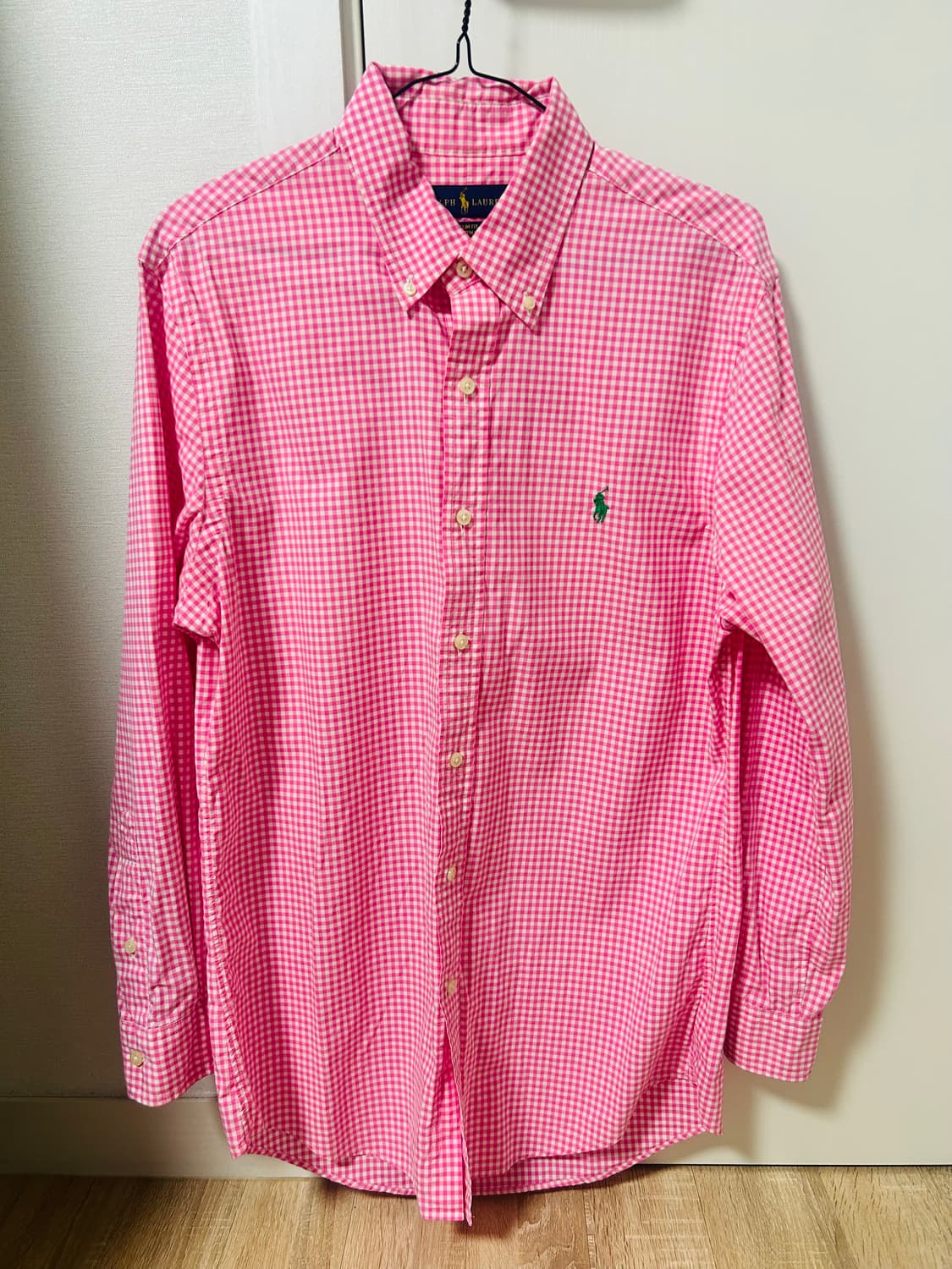 폴로 핑크체크셔츠 상품이미지1
