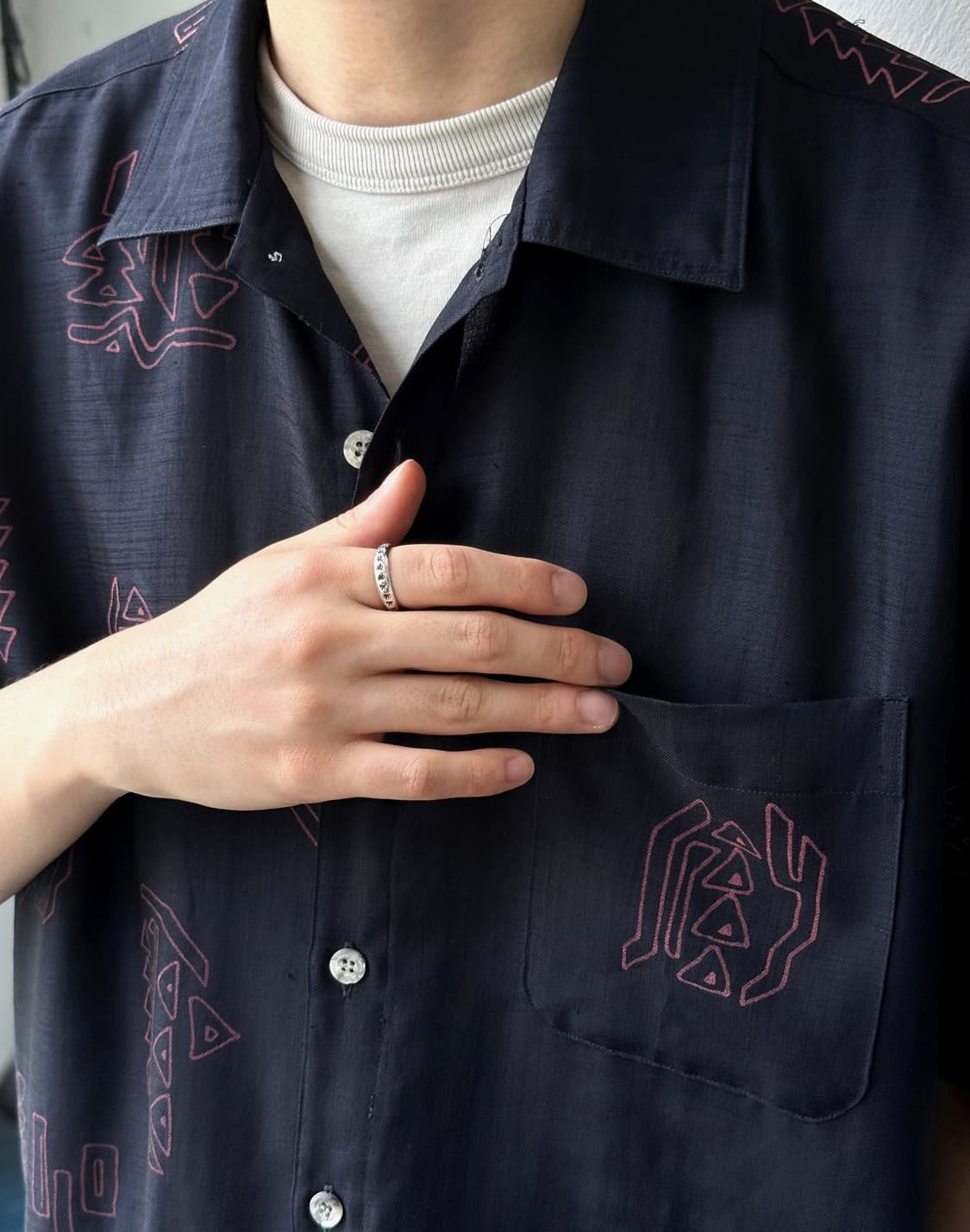 High count design pattern H/S shirt 상품이미지10