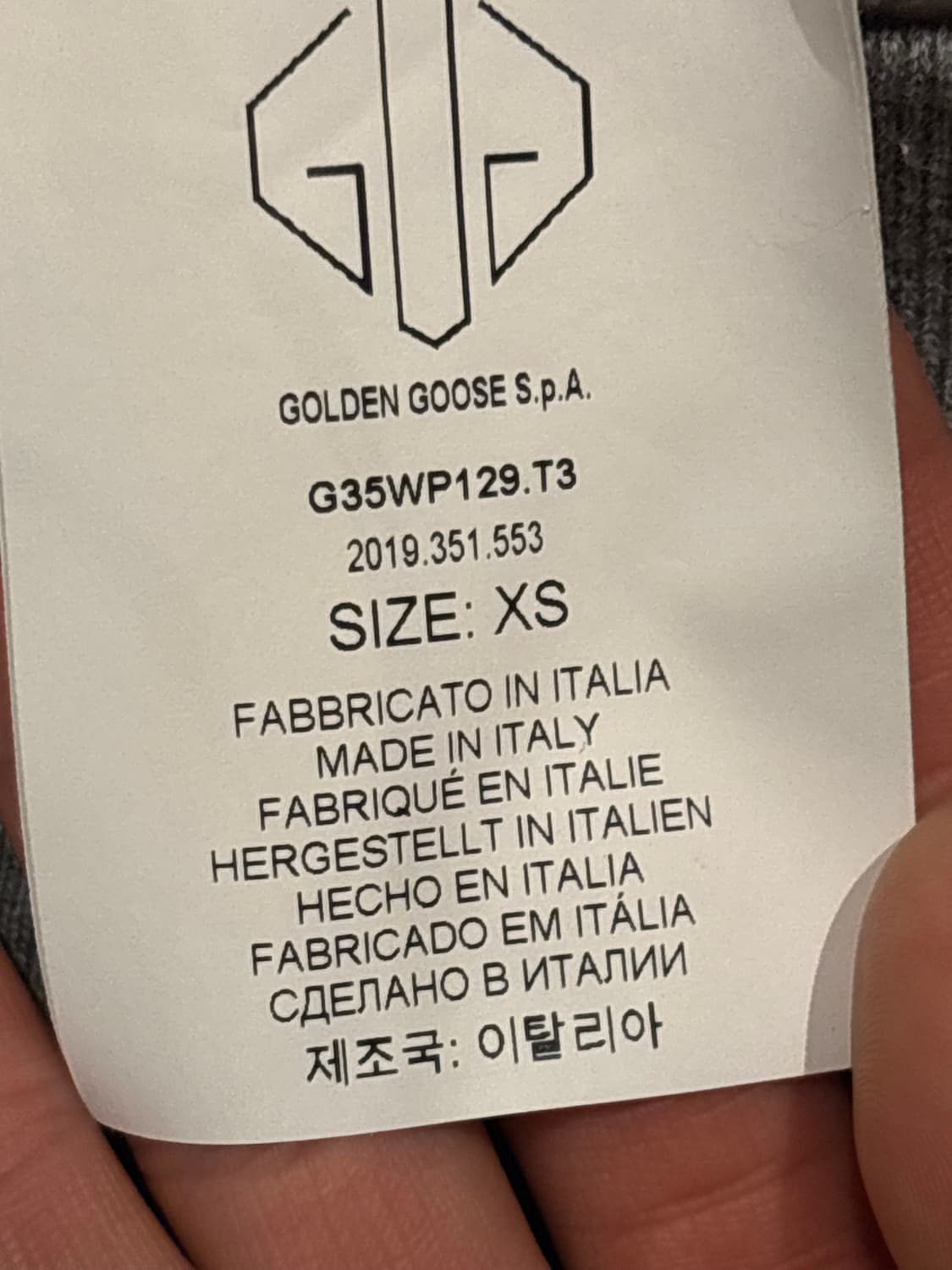 golden goose 그레이 기모 맨투맨 상품이미지3