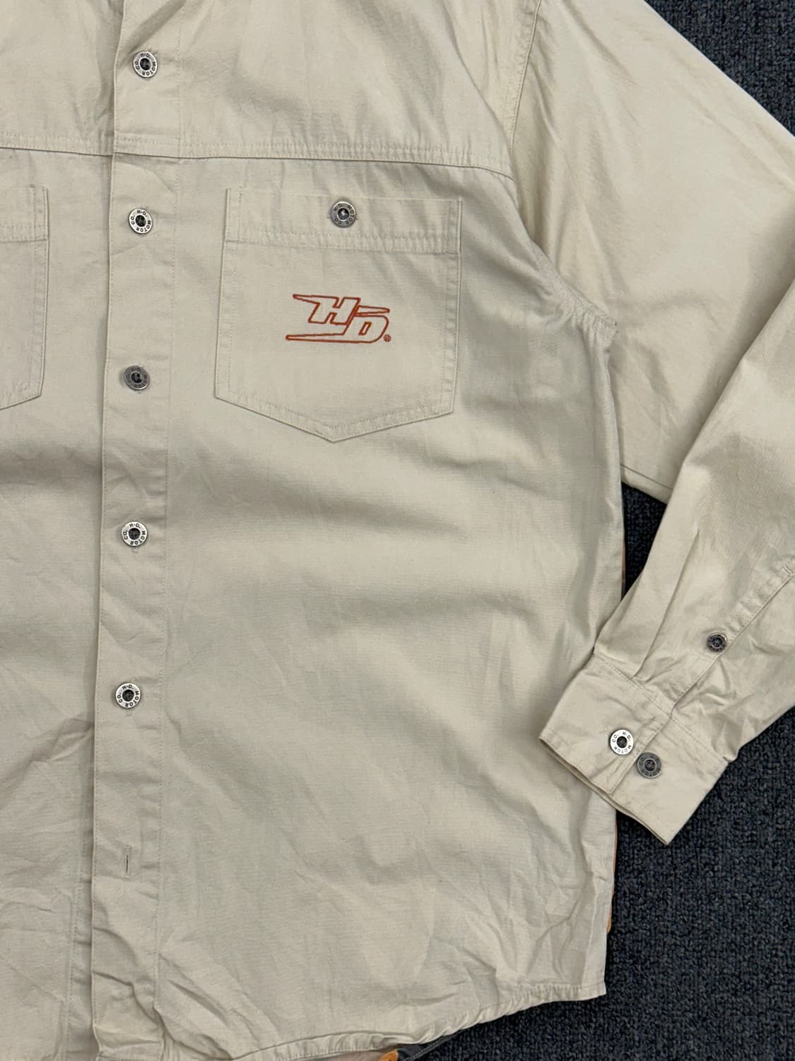 OS)할리데이비슨 vintage 그래픽 버튼 긴팔셔츠 상품이미지5