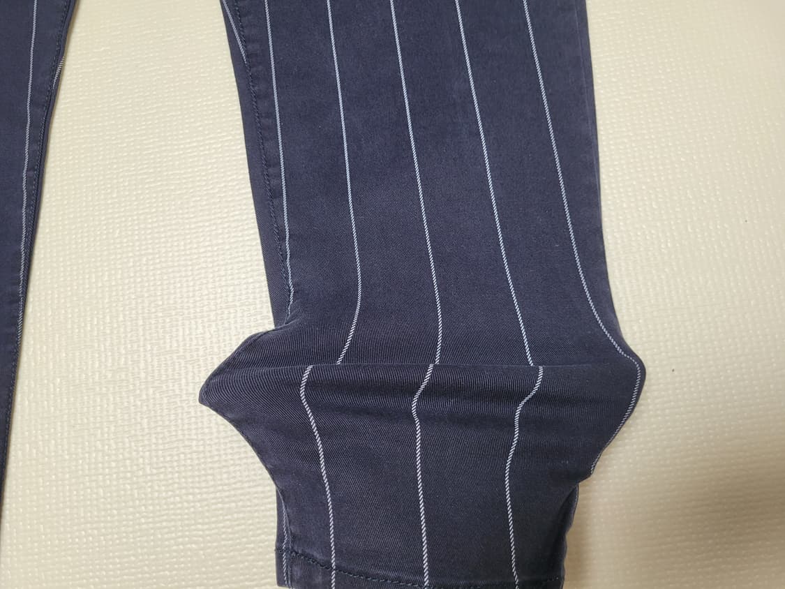 자라맨 ZARAMAN 스트라이프 면치노  34 네이비  상품이미지8