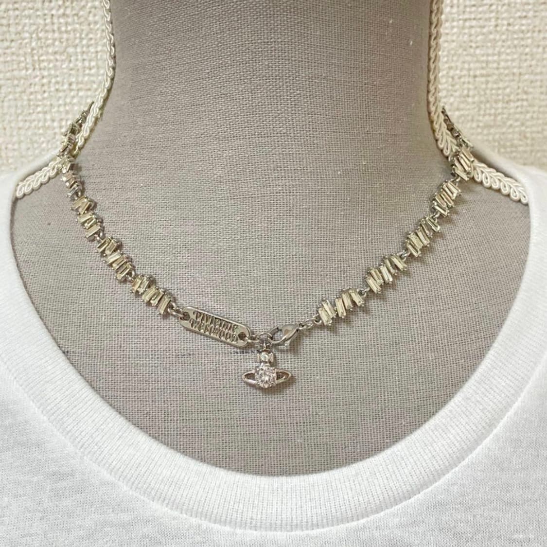 비비안웨스트우드 아카이브 크리스탈 큐빅 orb 로고 초커 목걸이(새상품) 상품이미지1