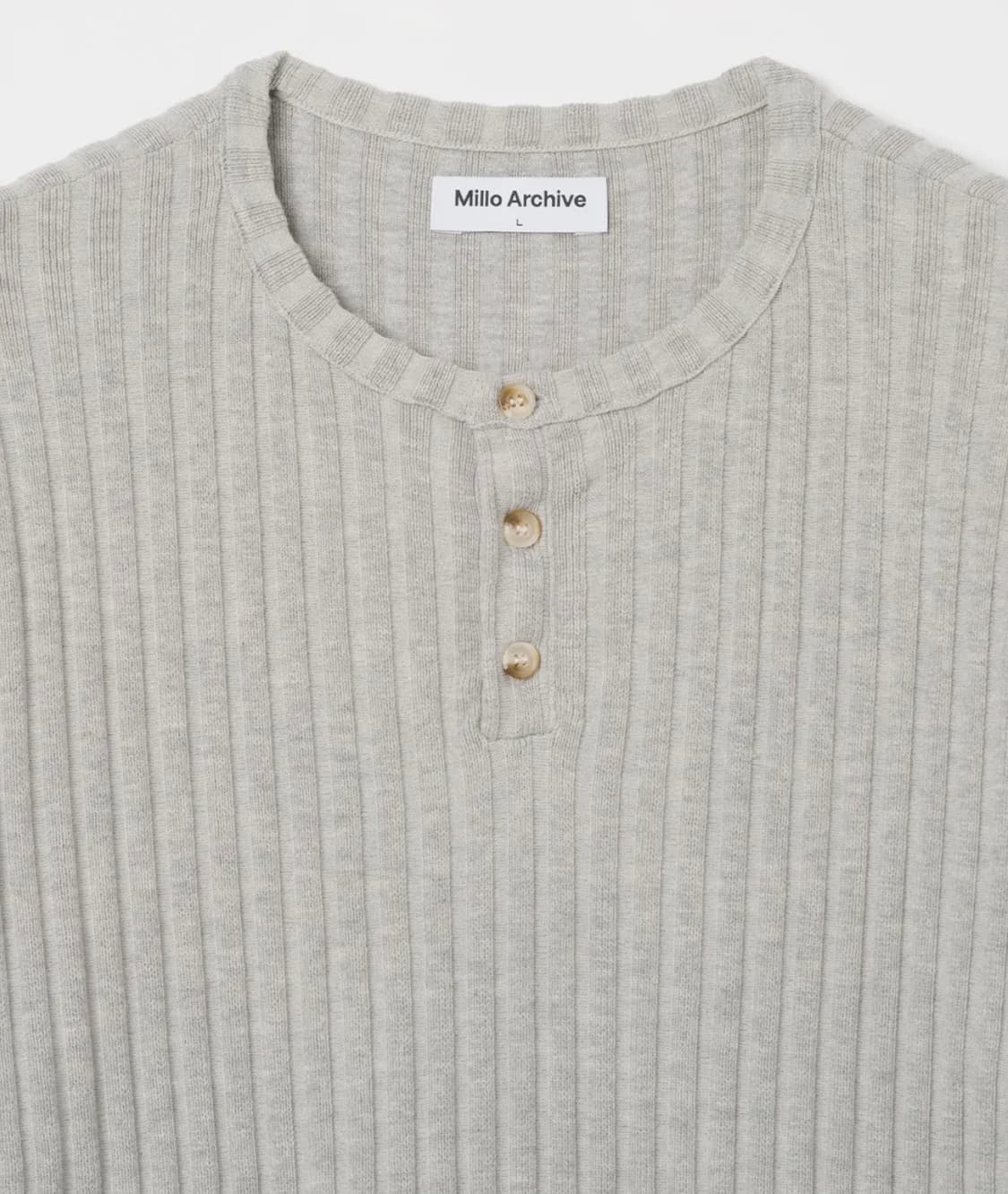 밀로 아카이브 헨리넥 니트 - 그레이 L 상품이미지2